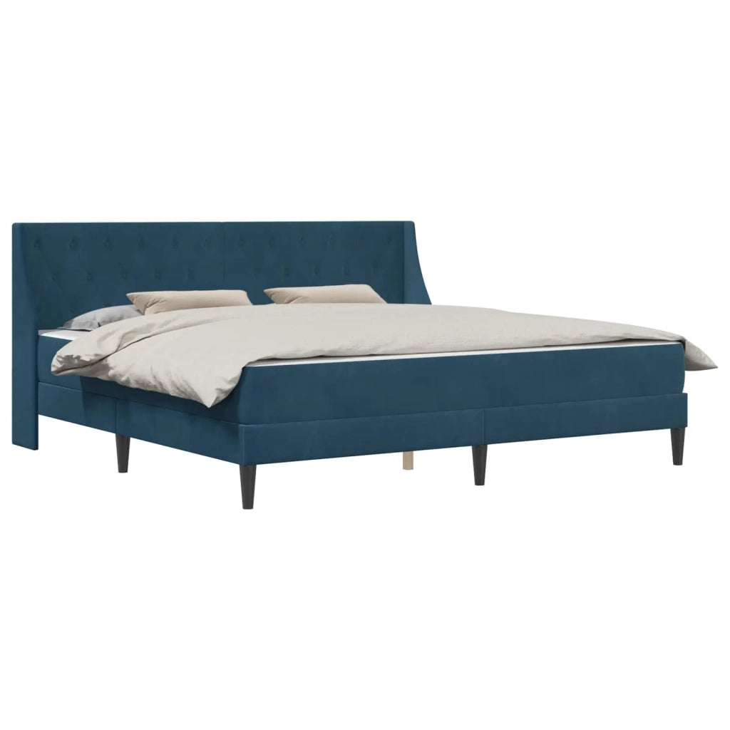 Struttura letto con materasso Blu 200 x 200 cm Velluto 3414824