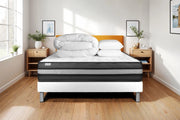 Pacchetto letto completo - Materasso 140x200cm + Box spring con doghe (kit) + 2 cuscini + Piumino - Vital Power Zen