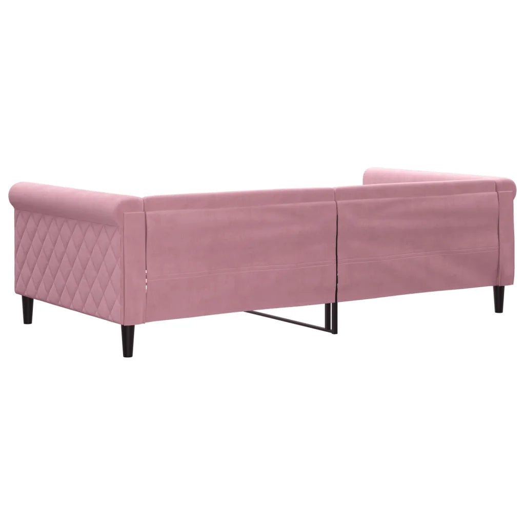 Letto da Giorno Rosa 100x200 cm in Velluto