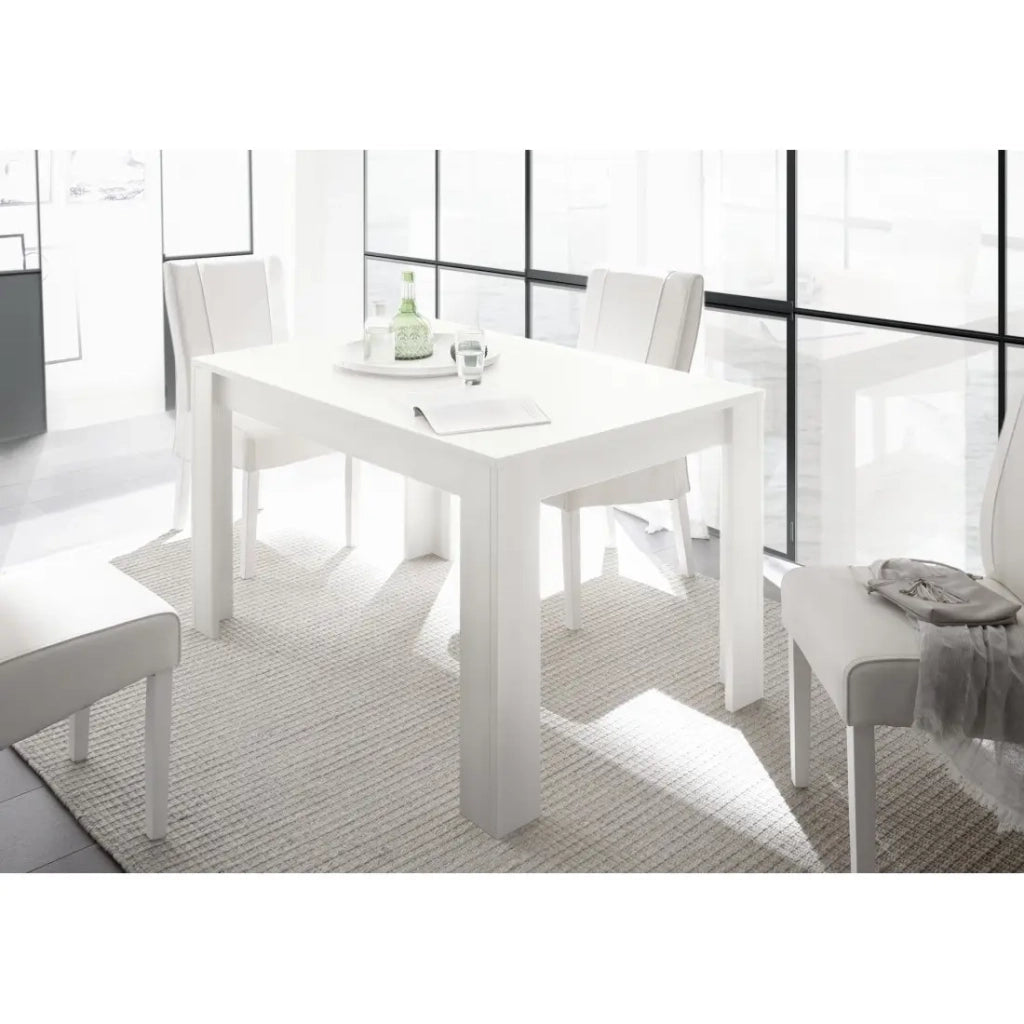 Tavolo allungabile 137x90, Collezione FALL, colore bianco lucido lacato