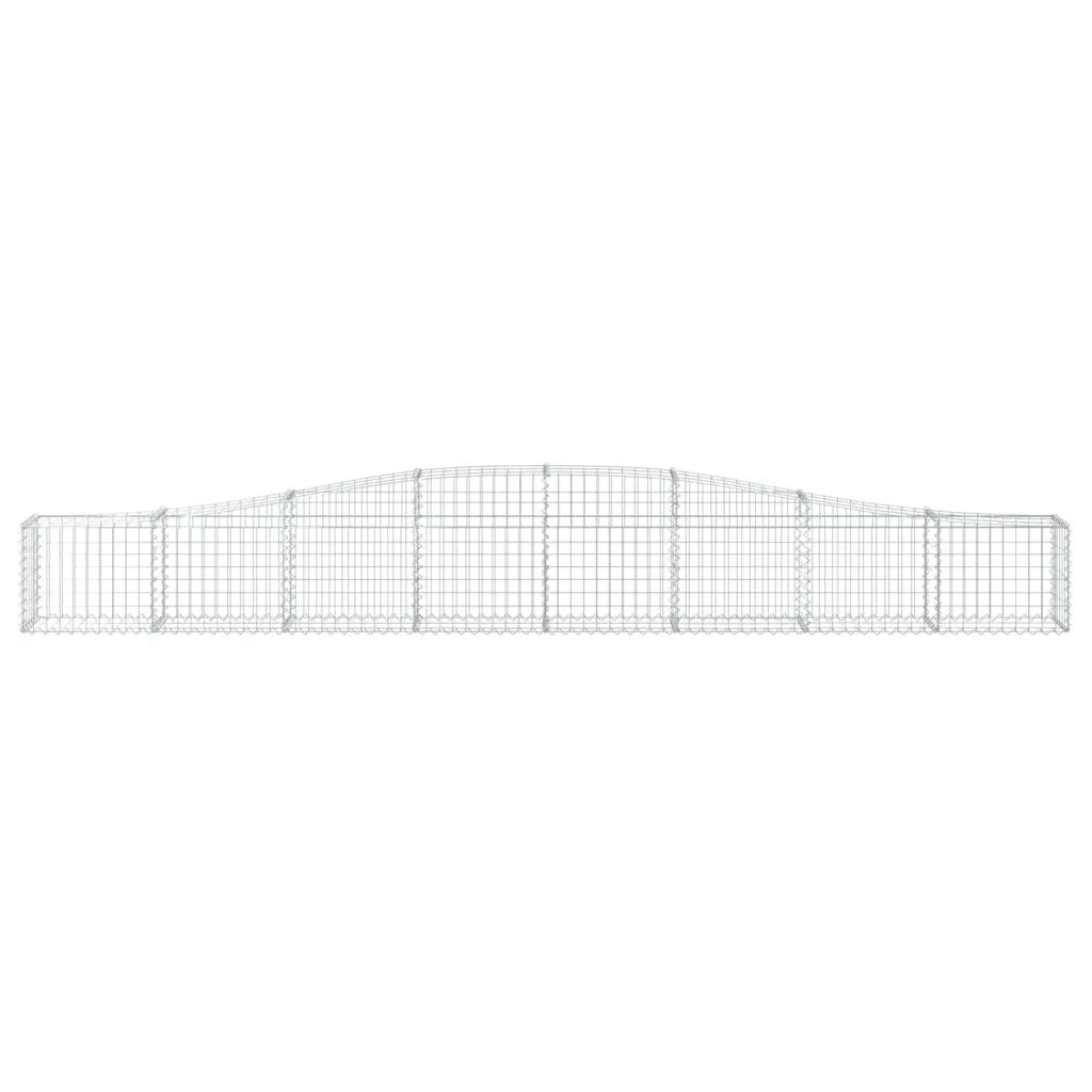 Cesti Gabbioni ad Arco 5 pz 400x30x40/60 cm Ferro Zincato