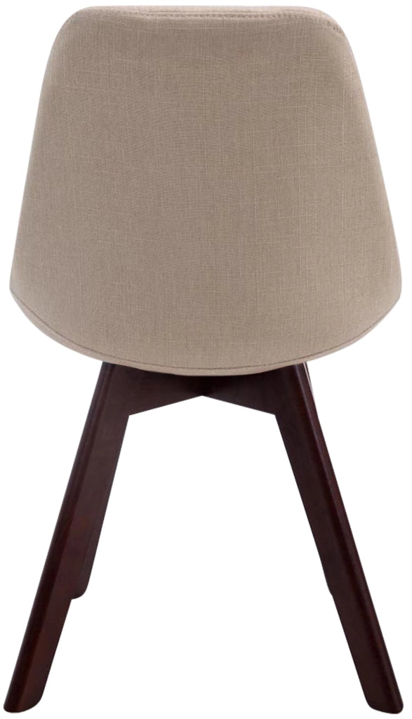 Sedia Borneo Tessuto V2 crema,noce