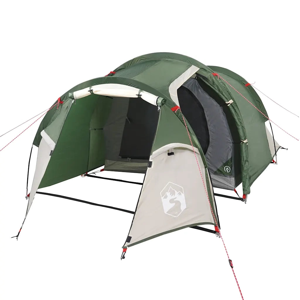 Tenda da Campeggio a Tunnel per 2 Persone Verde Impermeabile 94386