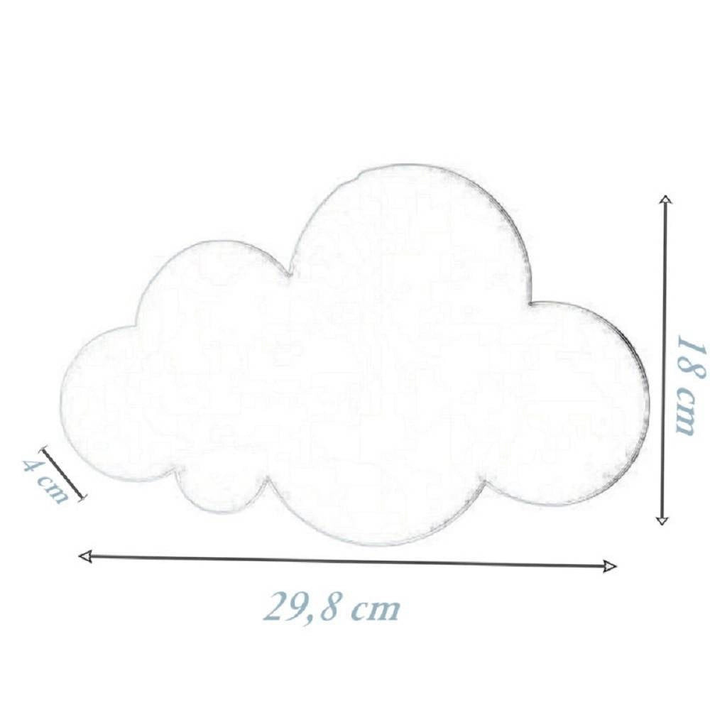 Trade Shop - Applique A Led Forma Nuvola Lampada Da Parete 9 W 3 Colorazione Di Luce Aq28-b3c -