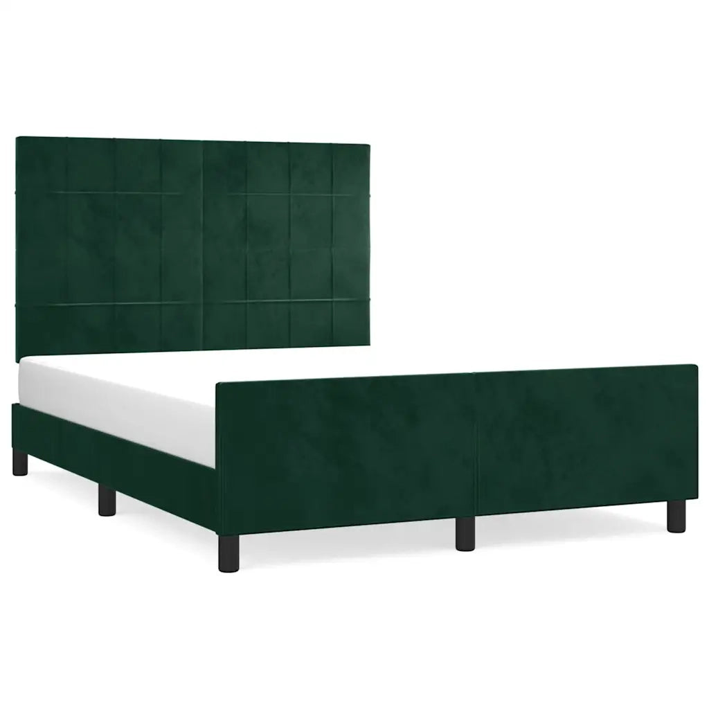 Giroletto senza Materasso Verde Scuro 140x190 cm in Velluto 3125754