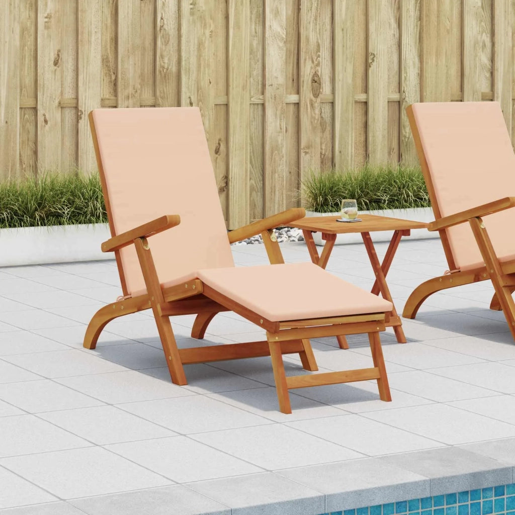 Lettino prendisole reclinabile e pieghevole 2 pcs Beige 3415404
