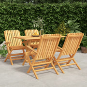 Set da Pranzo per Giardino 5 pz in Legno Massello di Teakcod mxl 76562