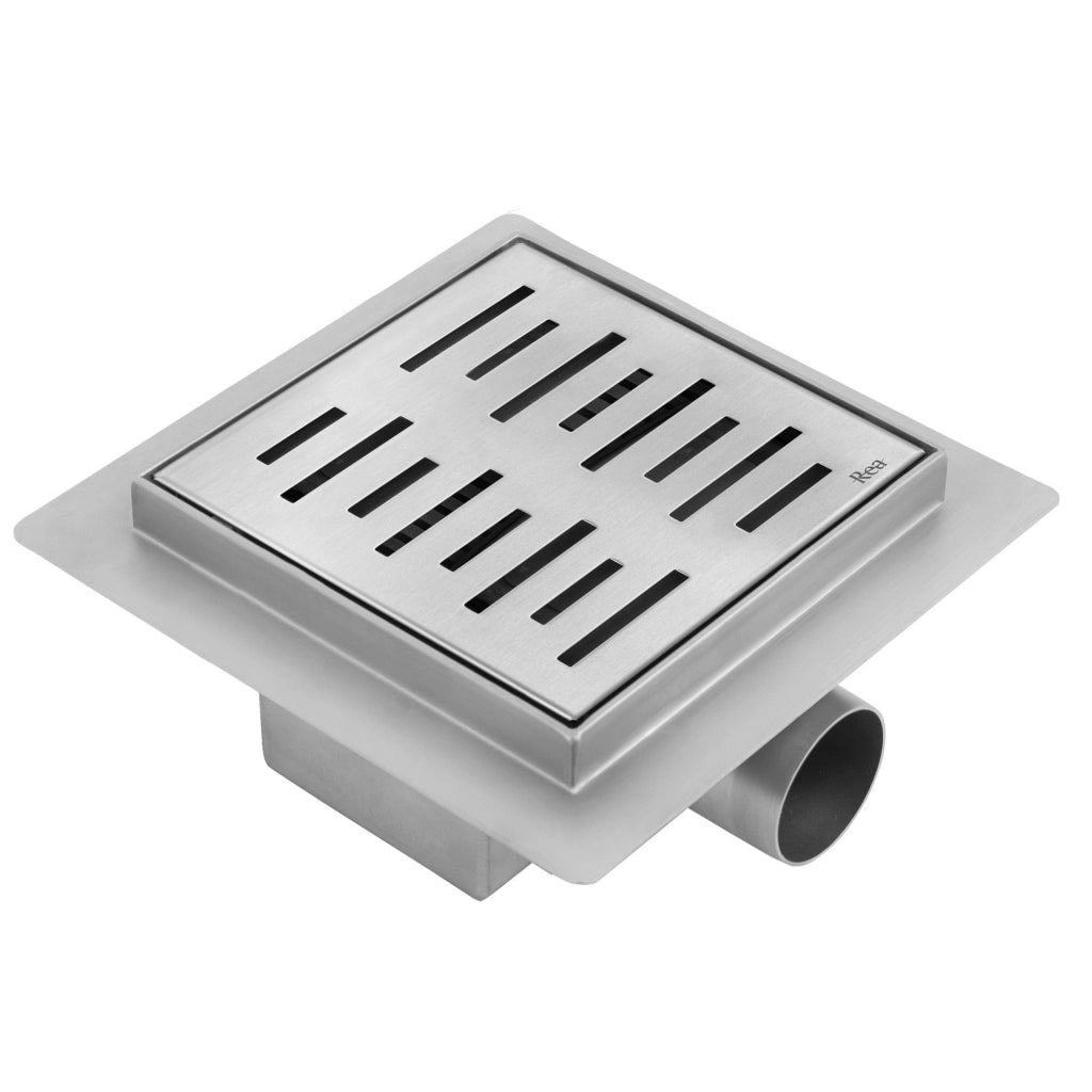 Scarico Lineare Rea Line 150x150 Nickel Brush