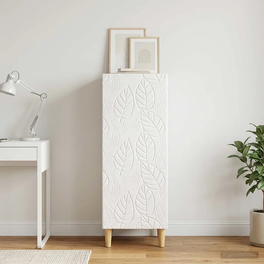 Credenza Bianco Lucido 33 x 34,5 x 90 cm Legno ingegnerizzato 895059