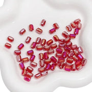 Accessori per gioielli - Facette in vetro - 100 pezzi - 6 x 8 mm - Utili per creare collane/orologi/bacchette per orecchie