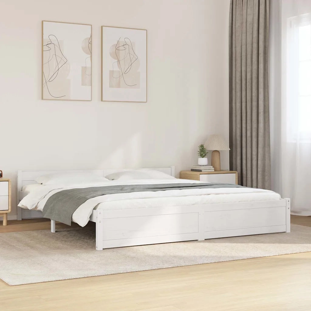 Giroletto Bianco in Legno Massello 180x200 cm Super King