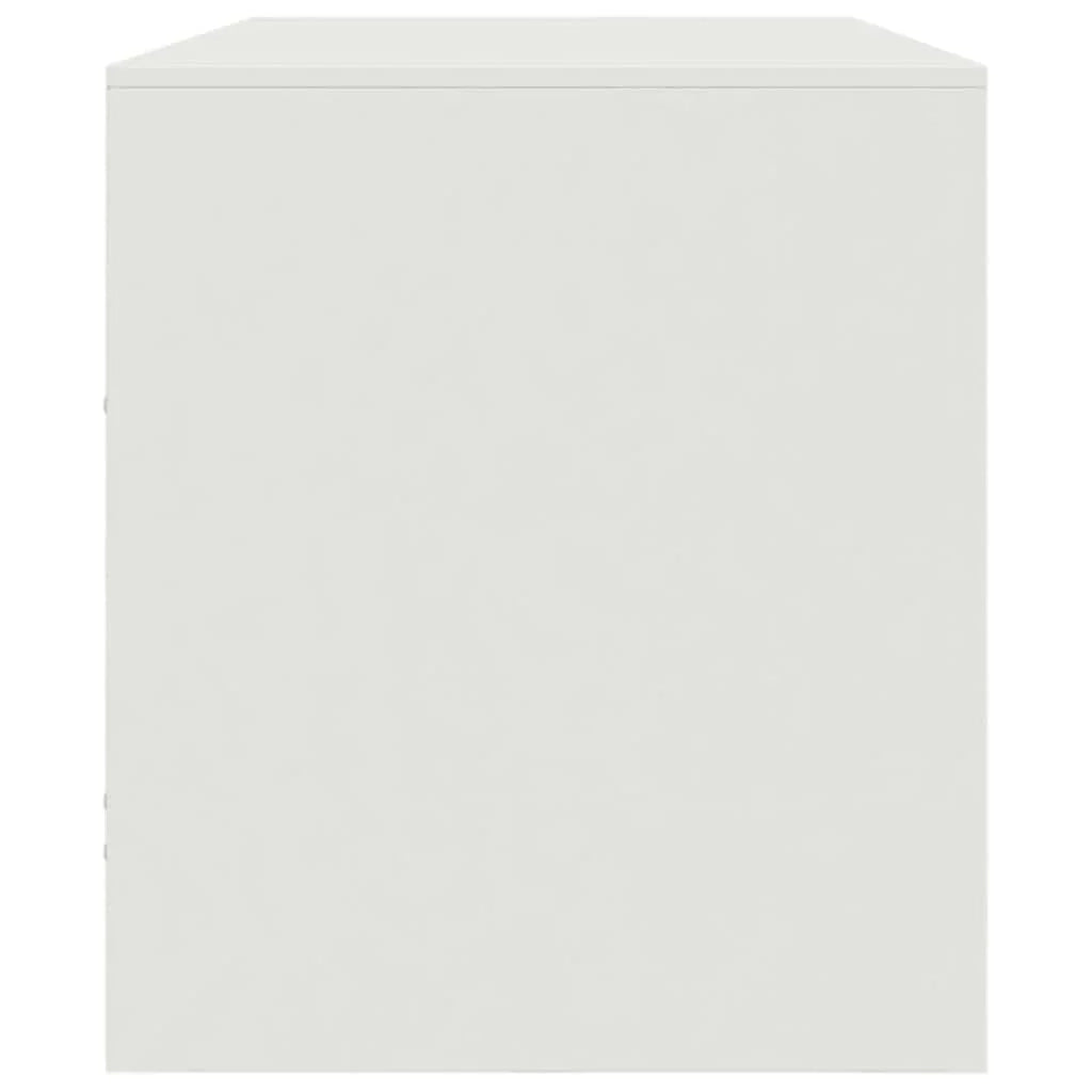 Mobile TV multimediale mensola TV credenza TV per sala da pranzo soggiorno camera da letto 99 x 39 x 44 cm acciaio bianco 02_0026367