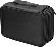 Penetui con grande capacità, 72 aperture, schetskunst 4 strati, penne taccuino con più contenitori, portatile, organizzatore, borsa, attrezzature studentesche, nero