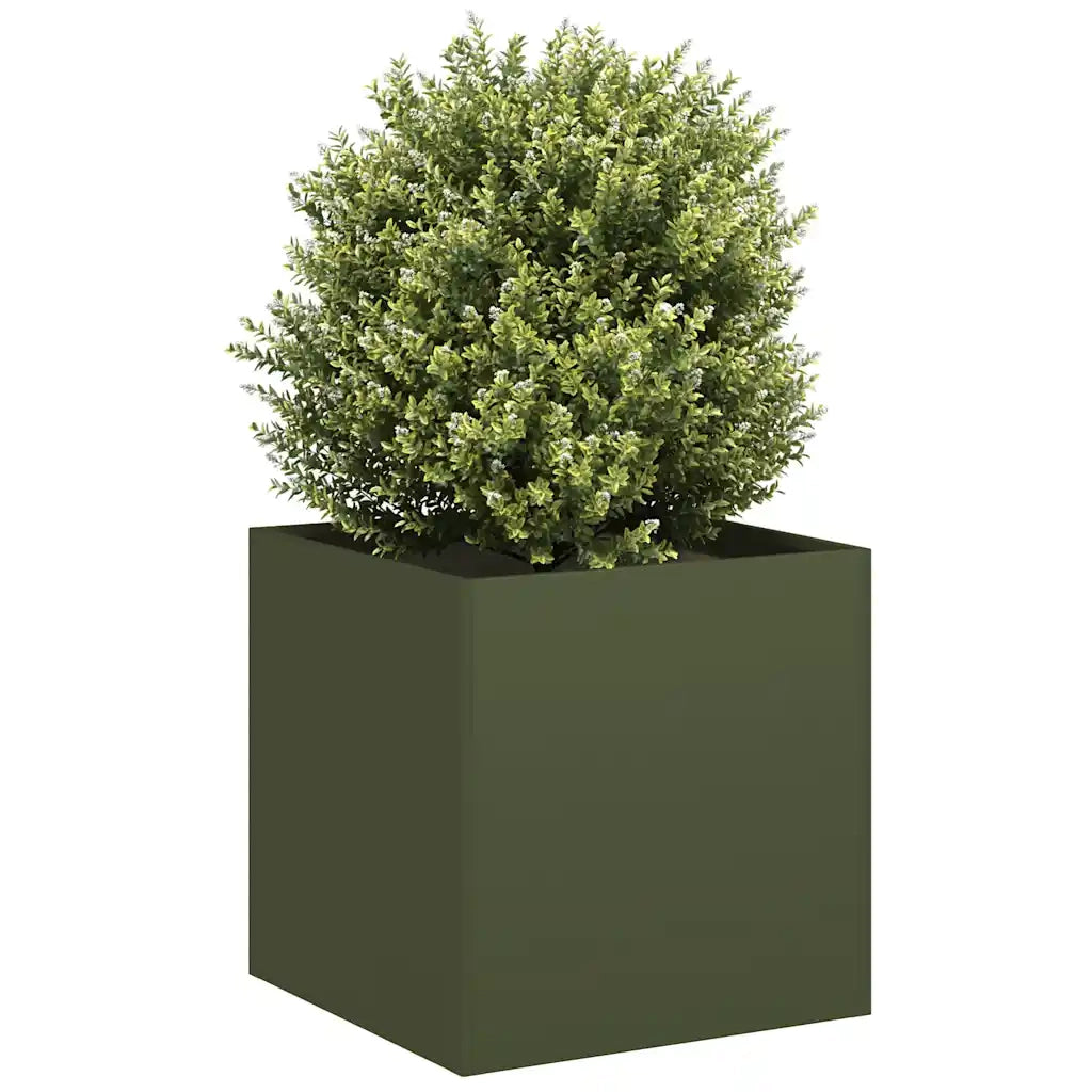 Fioriera Verde Oliva 40x40x40 cm in Acciaio Laminato a Freddo 860664