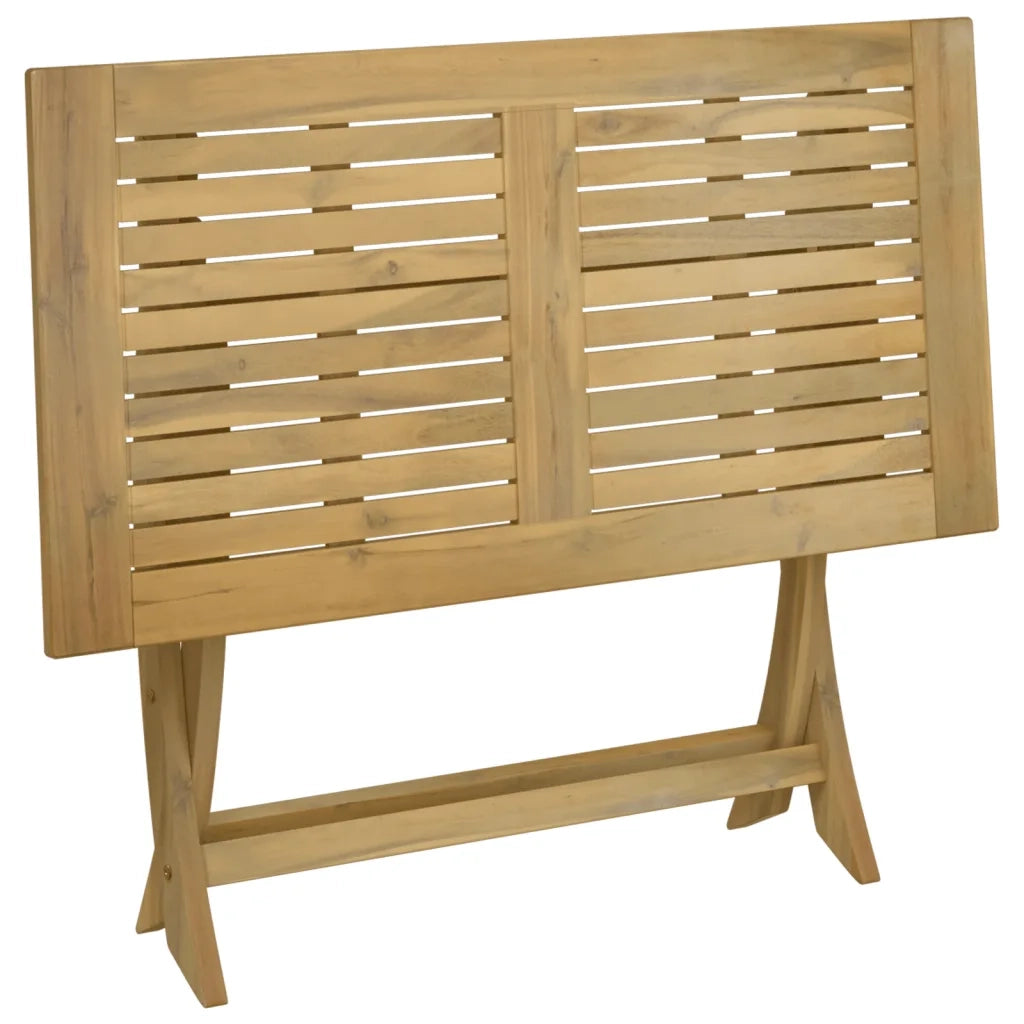 Tavolo da Giardino | Tavolino da esterno Pieghevole 110x55x75cm Legno Massello Acacia