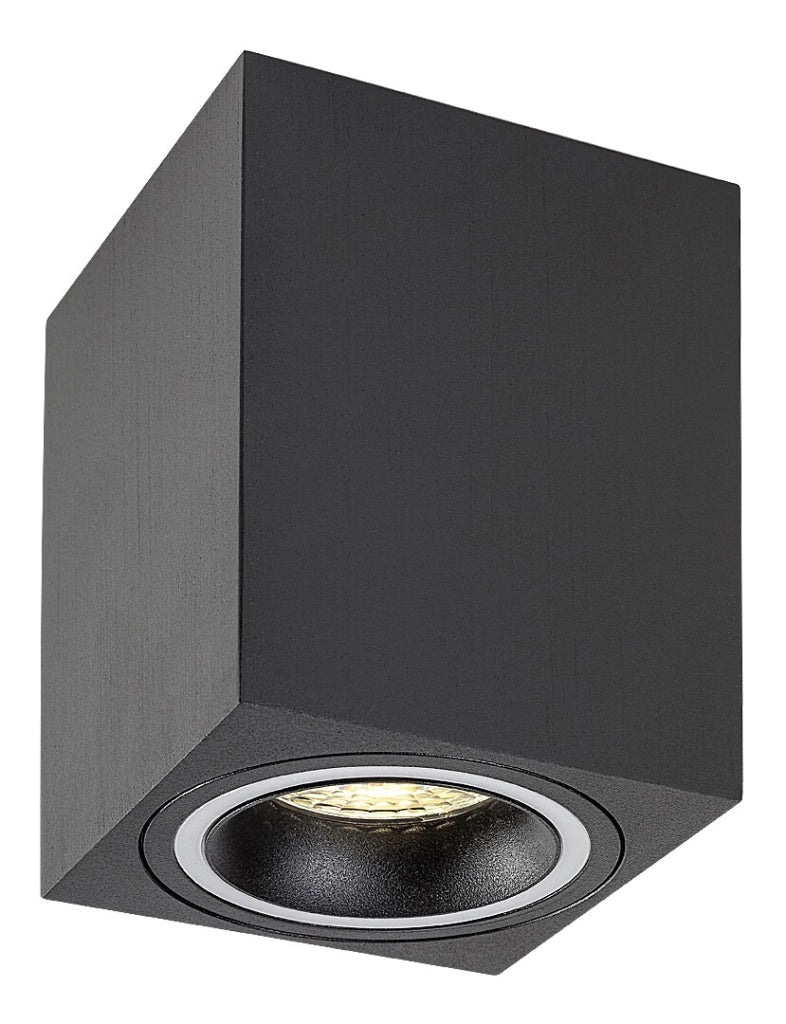 Spot soffitto quadrato nero 1xGU10 25W Kobald Rabalux