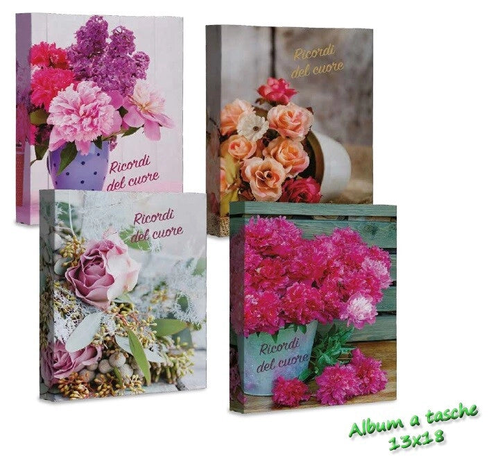 Album portafoto shabby brocche con 160 fogli 4 Decori