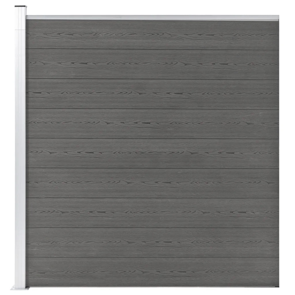 Pannello di Recinzione in WPC 175x186 cm Grigio cod mxl 6297