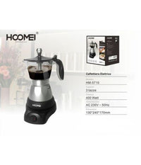 Caffettiera Moka Elettrica 400 Watt Per 3 Tazze Macchina Per Caffe Macinato         