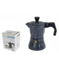 Caffettiera Moka Macchinetta Caffè Espresso Effetto Pietra Misura 2 Tazze         