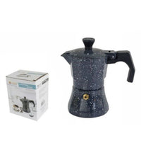 Caffettiera Moka Macchinetta Caffè Espresso Effetto Pietra Misura 3 Tazze         