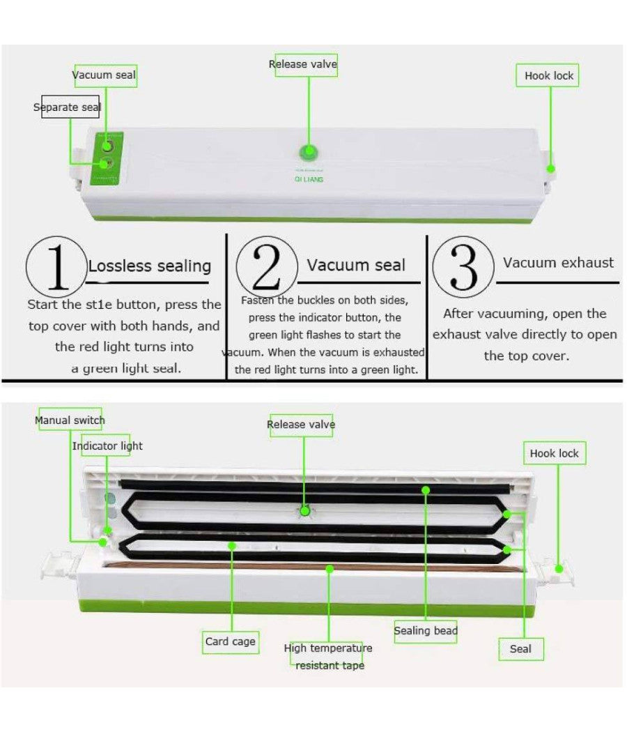 Macchina Per Sottovuoto Alimenti Professionale 30 Cm Confeziona Cibo Casa 100w         