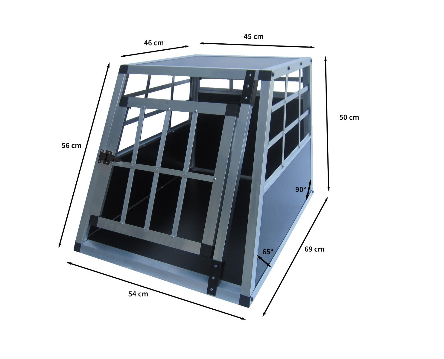 Gabbia Singola per Trasporto Cani e Animali per Bauli Macchine Autovetture - Media