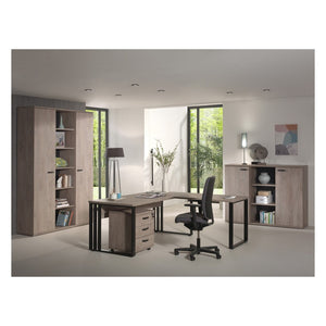 Mobiletto da ufficio con 3 cassetti in colore rovere grezzo | Collezione YUKON | Meublorama