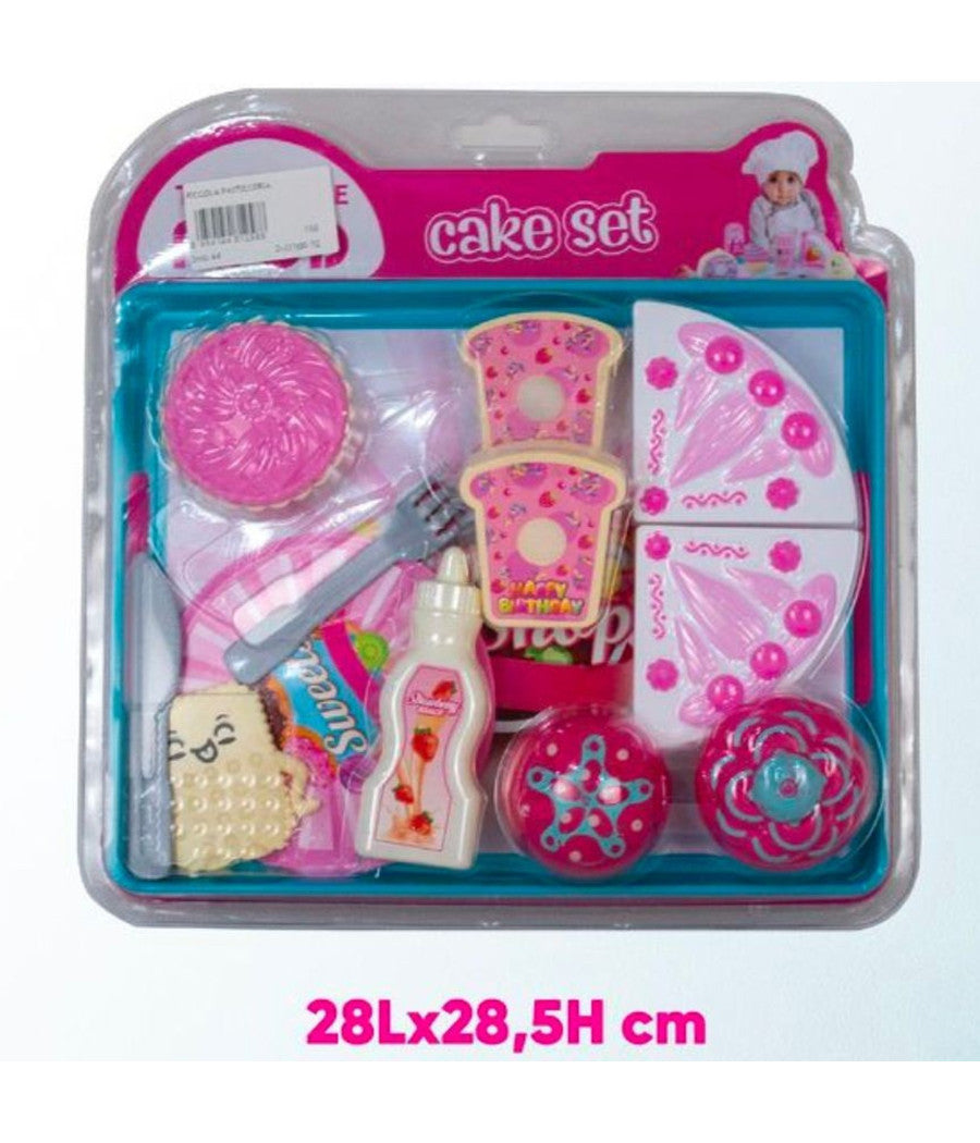 Cake Set Piccola Pasticceria 12 Pezzi Giocattolo Bambine Compleanno Accessori         