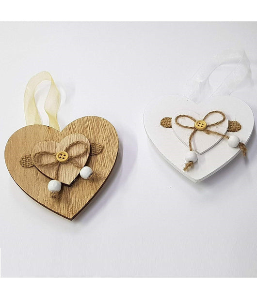 Calamite Calamita 2 Pezzi In Legno Cuore Fermatenda Design Tende Ornamento Tenda         