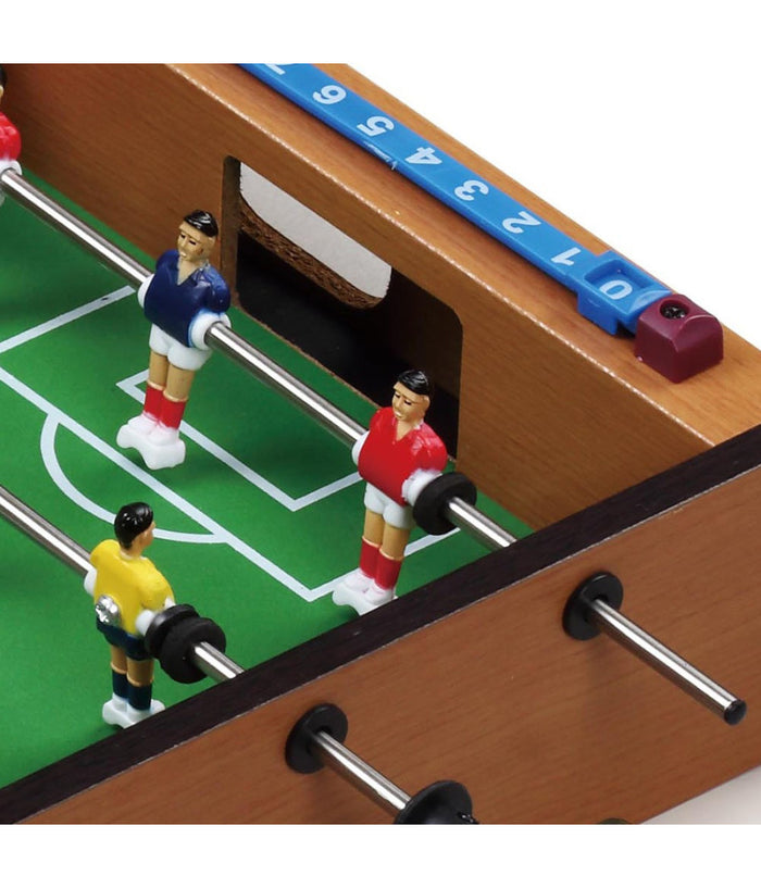 Calcio Balilla Biliardino Da Tavolo In Legno Con 4 Stecche E 12 Omini 35x22x7cm         