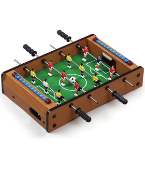 Calcio Balilla Biliardino Da Tavolo In Legno Con 4 Stecche E 12 Omini 35x22x7cm         