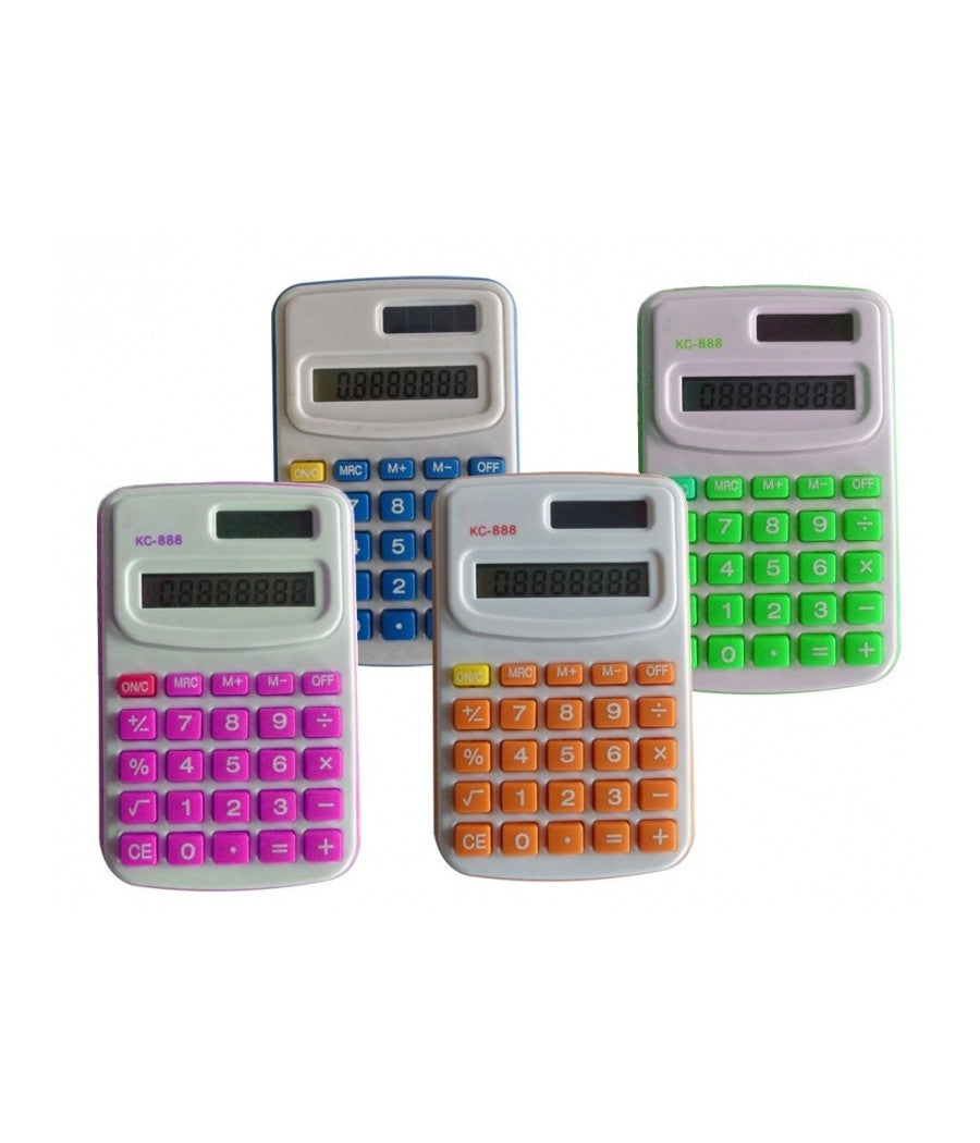 Calcolatrice 888 Display Tascabile Compatta A 8 Cifre Ufficio Scuola Accessori         