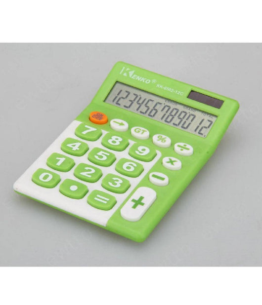 Calcolatrice Elettronica Digitale Kk-6502-12 12 Cifre Memoria Display Solare         