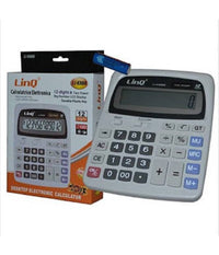 Calcolatrice Elettronica Li-k888 Display Lcd 12 Cifre A Grandi Numeri 2 Power         