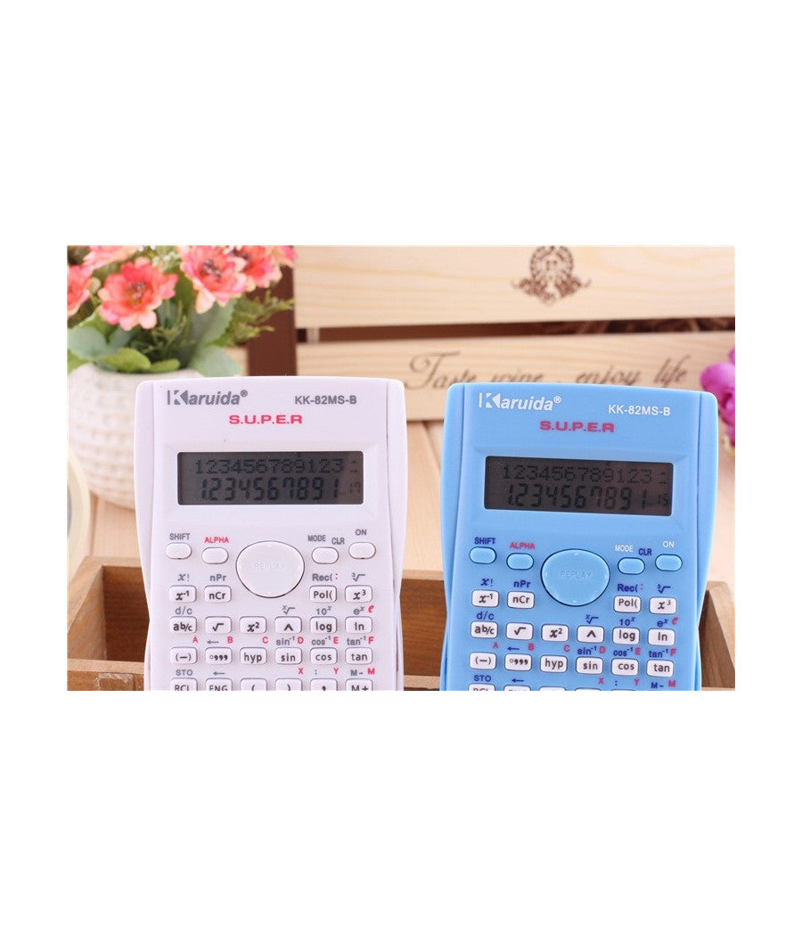 Calcolatrice Scientifica 10 Cifre Digitale A Batteria 3 Colori Diversi         