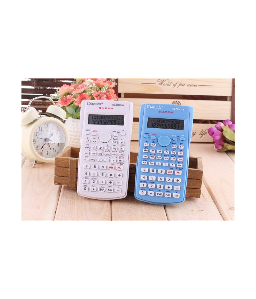 Calcolatrice Scientifica 10 Cifre Digitale A Batteria 3 Colori Diversi         