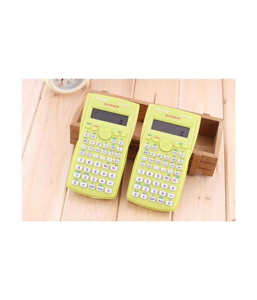 Calcolatrice Scientifica 10 Cifre Digitale A Batteria 3 Colori Diversi         