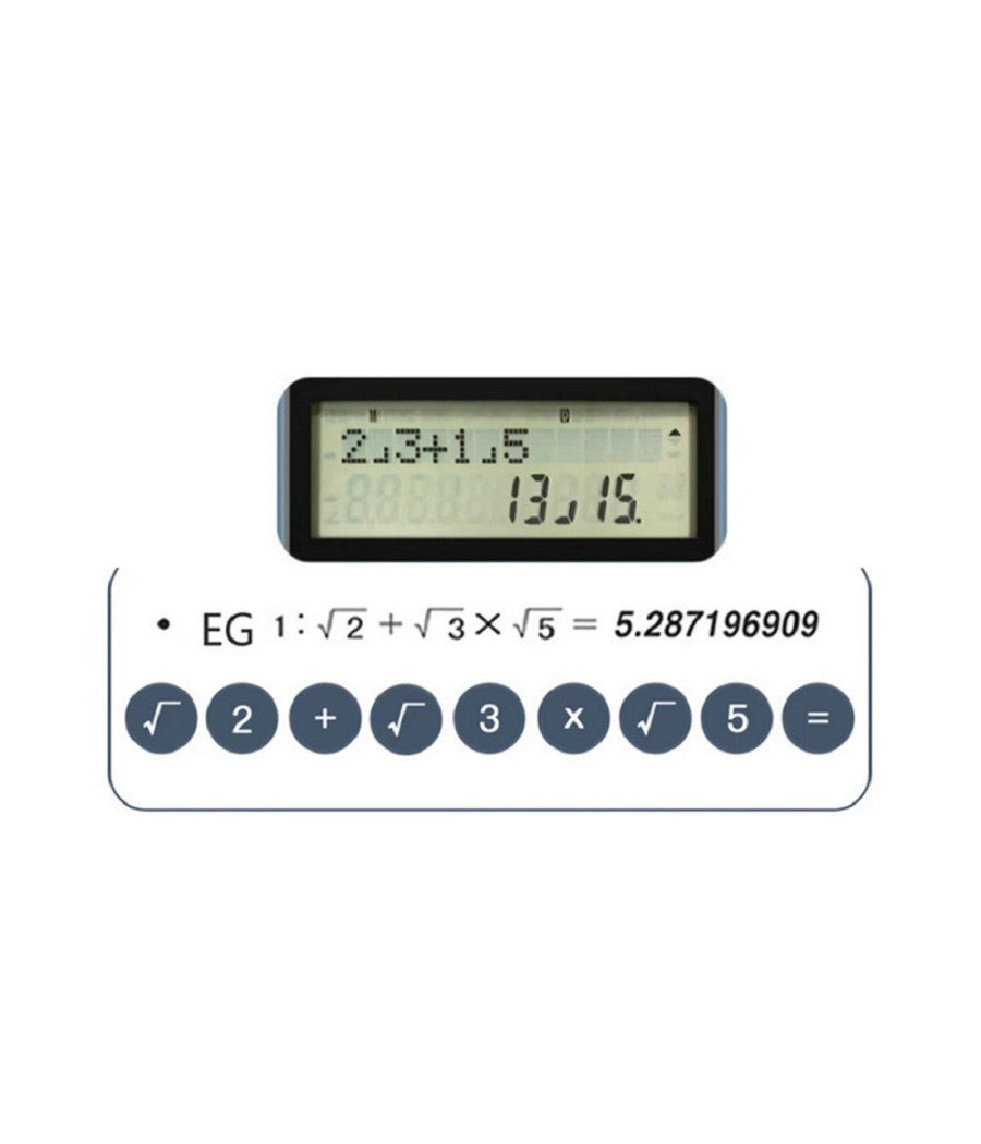 Calcolatrice Scientifica 240 Metodi Di Calcolo Uffici Scuola A 12 Cifre Pn-2891         
