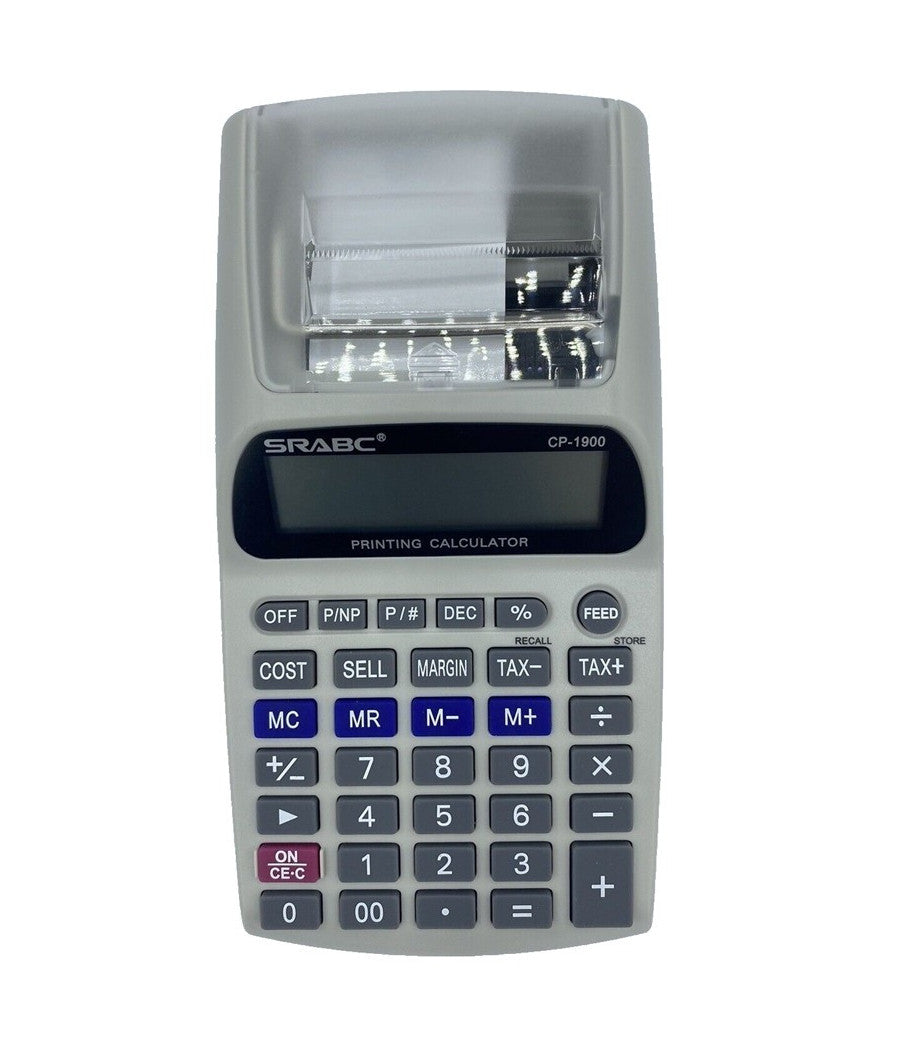 Calcolatrice Scrivente Con Display Lcd 12 Cifre Scontrino Stampato Non Fiscale         