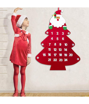 Calendario Avvento Albero Di Natale Con Tasche In Feltro Decorazioni Natalizie         