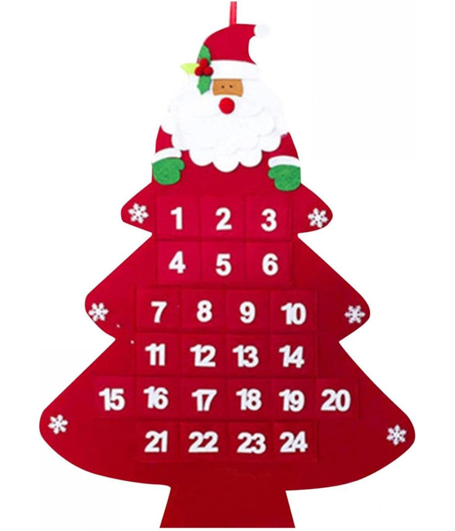 Calendario Avvento Albero Di Natale Con Tasche In Feltro Decorazioni Natalizie         