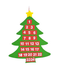 Calendario Avvento Albero Di Natale Feltro Con Tasche Decorazioni Natalizie 54cm         