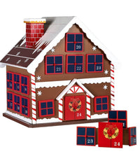 Calendario Avvento Di Natale Casetta In Legno 24 Cassetti Decorazioni Natalizie         