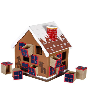 Calendario Avvento Di Natale Casetta In Legno 24 Cassetti Decorazioni Natalizie         