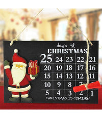 Calendario Avvento Lavagna Con Gessetto In Legno 2 Modelli Decorazioni Natalizie         