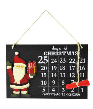 Calendario Avvento Lavagna Con Gessetto In Legno 2 Modelli Decorazioni Natalizie         