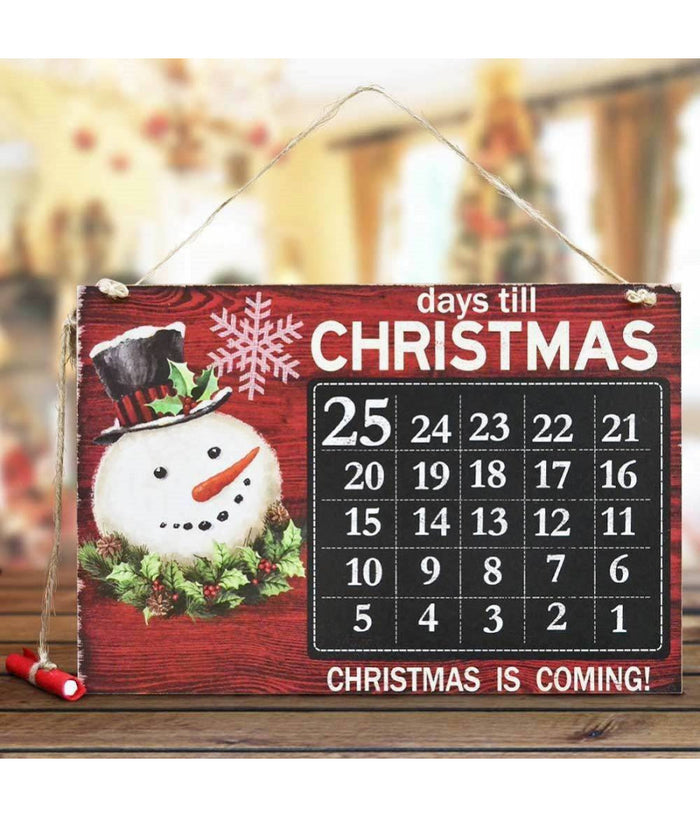 Calendario Avvento Lavagna Con Gessetto In Legno 3 Modelli Decorazioni Natalizie         