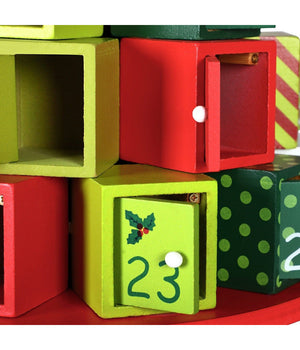 Calendario Avvento Regali Di Natale In Legno 24 Cassetti Decorazioni Natalizie         