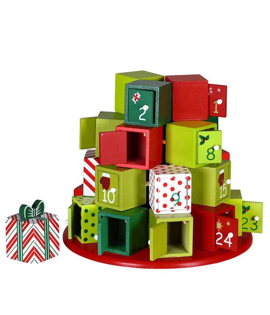 Calendario Avvento Regali Di Natale In Legno 24 Cassetti Decorazioni Natalizie         
